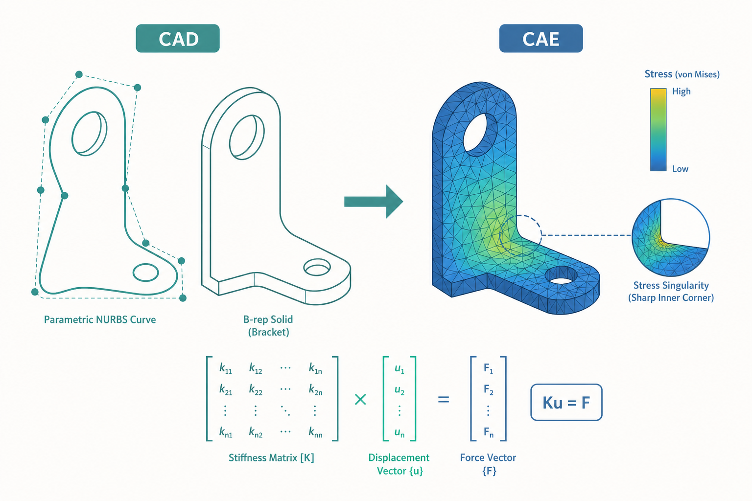 CAD/CAE概念示意圖